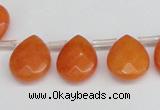 CCN3932 Top-drilled 12*15mm briolette candy jade beads wholesale