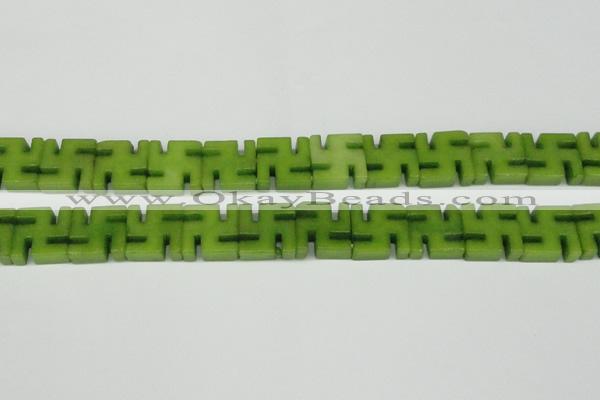 CCN3964 15.5 inches 20*20mm svastika candy jade beads wholesale