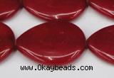 CCN3974 15.5 inches 30*40mm flat teardrop candy jade beads