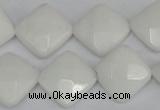 CCN400 15.5 inches 15*15mm faceted diamond candy jade beads