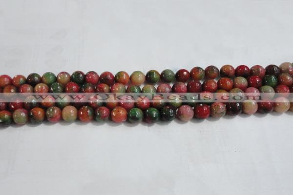 CCN4001 15 inches 6mm faceted round candy jade beads wholesale