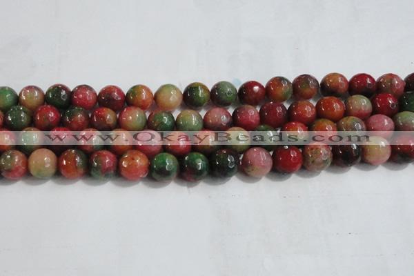 CCN4004 15 inches 12mm faceted round candy jade beads wholesale