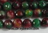 CCN4010 15 inches 6mm faceted round candy jade beads wholesale