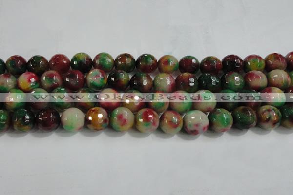 CCN4014 15 inches 14mm faceted round candy jade beads wholesale