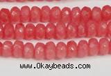 CCN4125 15.5 inches 4*6mm faceted rondelle candy jade beads