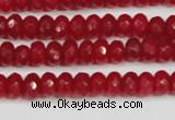 CCN4126 15.5 inches 4*6mm faceted rondelle candy jade beads