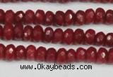 CCN4127 15.5 inches 4*6mm faceted rondelle candy jade beads