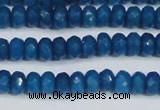 CCN4134 15.5 inches 4*6mm faceted rondelle candy jade beads