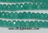 CCN4137 15.5 inches 4*6mm faceted rondelle candy jade beads