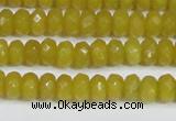 CCN4139 15.5 inches 4*6mm faceted rondelle candy jade beads