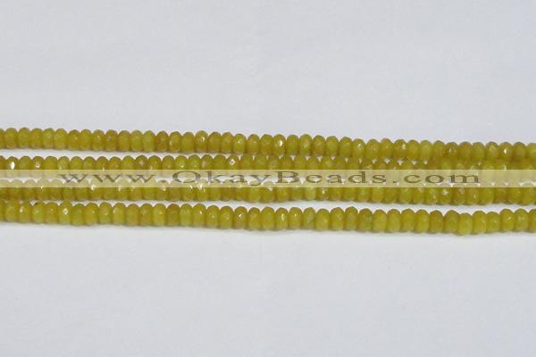 CCN4139 15.5 inches 4*6mm faceted rondelle candy jade beads