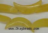 CCN415 15.5 inches 8*30mm curved moon candy jade beads wholesale