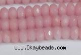 CCN4154 15.5 inches 5*8mm faceted rondelle candy jade beads