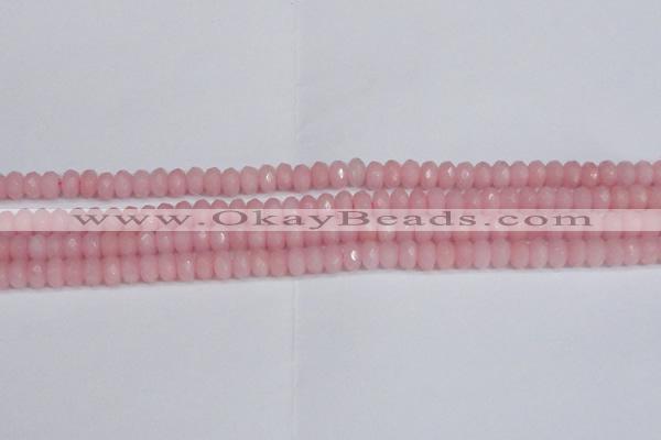 CCN4154 15.5 inches 5*8mm faceted rondelle candy jade beads