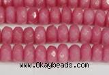 CCN4155 15.5 inches 5*8mm faceted rondelle candy jade beads