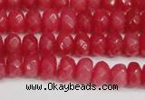 CCN4157 15.5 inches 5*8mm faceted rondelle candy jade beads