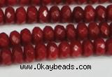 CCN4158 15.5 inches 5*8mm faceted rondelle candy jade beads