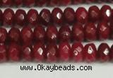 CCN4159 15.5 inches 5*8mm faceted rondelle candy jade beads