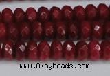 CCN4160 15.5 inches 5*8mm faceted rondelle candy jade beads