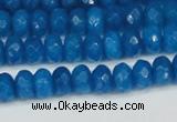 CCN4165 15.5 inches 5*8mm faceted rondelle candy jade beads