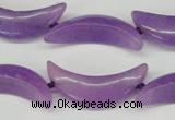 CCN418 15.5 inches 8*30mm curved moon candy jade beads wholesale