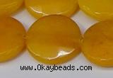 CCN4181 15.5 inches 20mm faceted coin candy jade beads wholesale