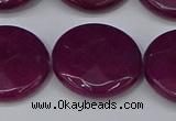 CCN4183 15.5 inches 20mm faceted coin candy jade beads wholesale