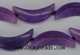 CCN419 15.5 inches 8*30mm curved moon candy jade beads wholesale