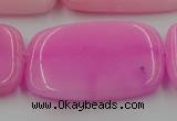 CCN4203 15.5 inches 30*40mm rectangle candy jade beads wholesale