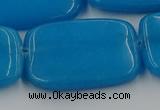 CCN4208 15.5 inches 30*40mm rectangle candy jade beads wholesale