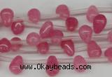 CCN434 15.5 inches Top-drilled 6*9mm teardrop candy jade beads