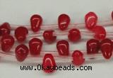 CCN437 15.5 inches Top-drilled 6*9mm teardrop candy jade beads