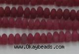 CCN4501 15.5 inches 3*5mm rondelle matte candy jade beads