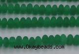 CCN4503 15.5 inches 3*5mm rondelle matte candy jade beads