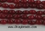 CCN4520 15.5 inches 4*6mm rice candy jade beads wholesale