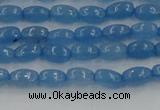 CCN4521 15.5 inches 4*6mm rice candy jade beads wholesale