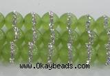 CCN4620 15.5 inches 6mm round candy jade with rhinestone beads