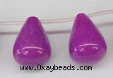 CCN467 15.5 inches Top-drilled 18*25mm teardrop candy jade beads