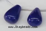 CCN468 15.5 inches Top-drilled 18*25mm teardrop candy jade beads