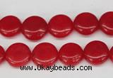 CCN476 15.5 inches 12mm flat round candy jade beads wholesale