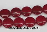 CCN477 15.5 inches 12mm flat round candy jade beads wholesale