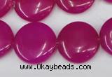 CCN499 15.5 inches 20mm flat round candy jade beads wholesale