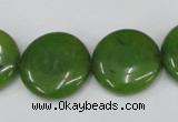 CCN502 15.5 inches 20mm flat round candy jade beads wholesale