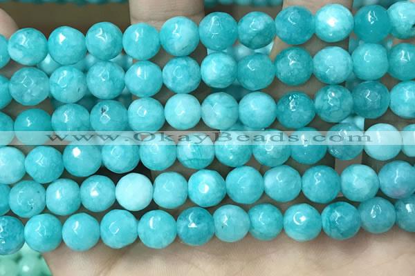 CCN5053 15.5 inches 8mm & 10mm faceted round candy jade beads