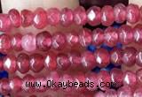 CCN5106 15 inches 3*4mm faceted rondelle candy jade beads