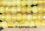 CCN5111 15 inches 3*4mm faceted rondelle candy jade beads