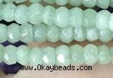 CCN5116 15 inches 3*4mm faceted rondelle candy jade beads