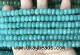 CCN5151 15 inches 5*8mm faceted rondelle candy jade beads