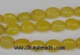 CCN516 15.5 inches 8*10mm oval candy jade beads wholesale