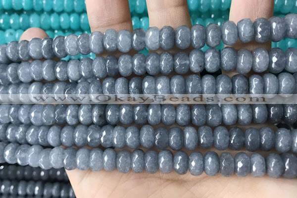 CCN5163 15 inches 5*8mm faceted rondelle candy jade beads